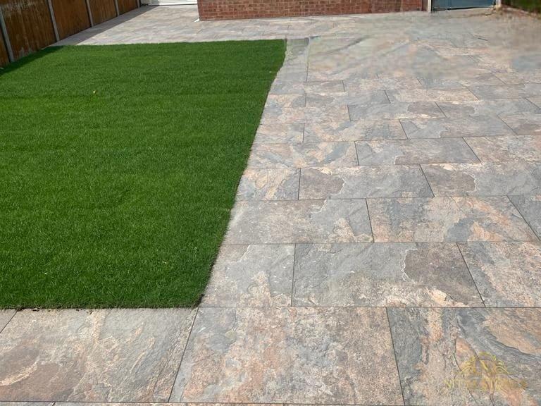 Copper Slate beside the lawn